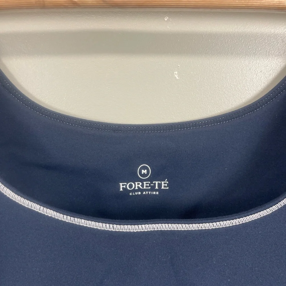 Fore-Té Navy Blue Workout Top Club Attire - Picture 6 of 7